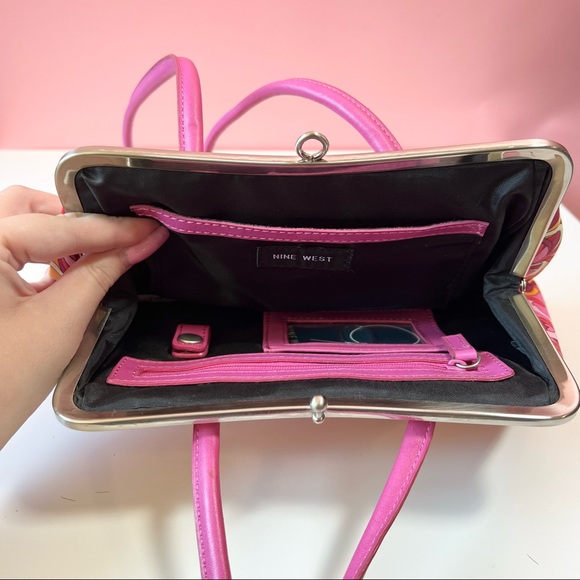 Vintage 90s Y2K retro groovy funky paisley mini bag purse - Picture 3 of 4